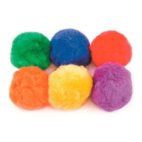 Spordas | Fleecebolde 9 cm, 6 stk