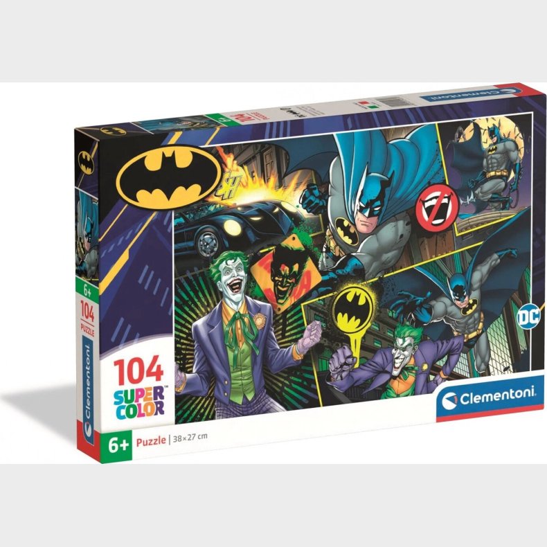 Clementoni Puslespil - Batman - Super Color - 104 Brikker