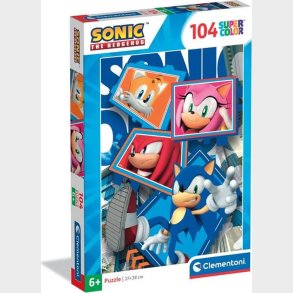 Clementoni Puslespil - Sonic - Super Color - 104 Brikker