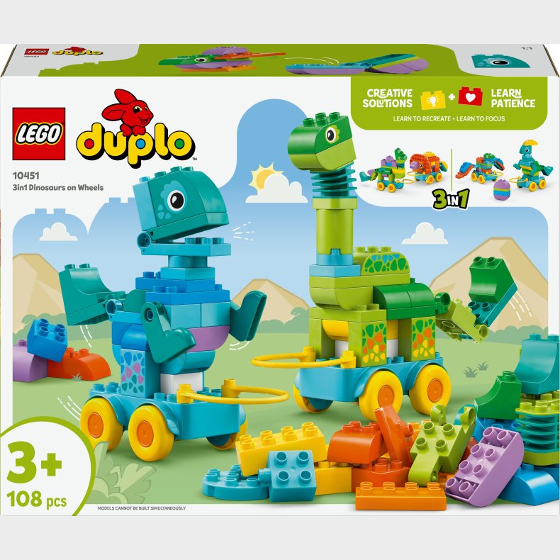 LEGO DUPLO Town 10451 3-i-1-dinosaurer p hjul