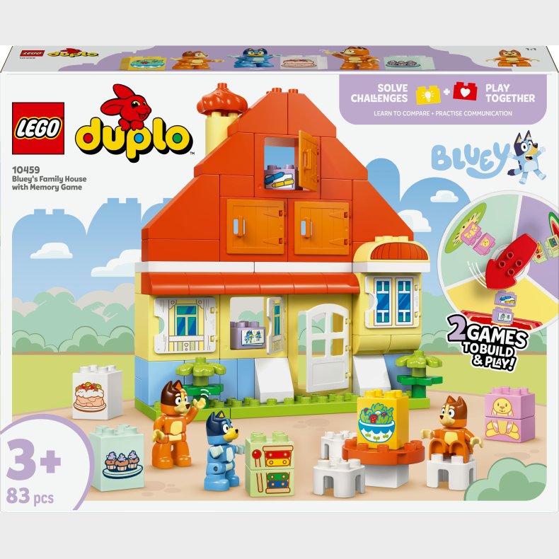 LEGO DUPLO Bluey 10459 Blueys families hus med huskespil