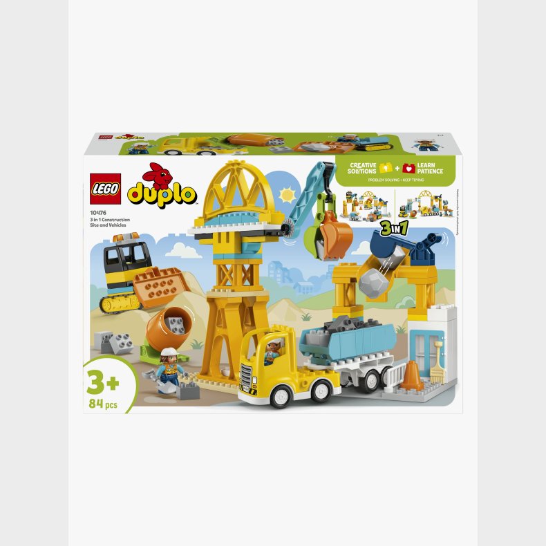 LEGO DUPLO Town 10476 3-i-1 Byggeplads med k�ret�jer