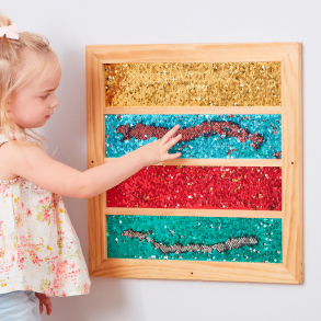 TTS | Vgpanel m. pailletter - Striber, 1 stk