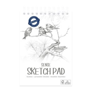Sense | Skitseblok A5 / 140 gr. - Hvid, 60 ark