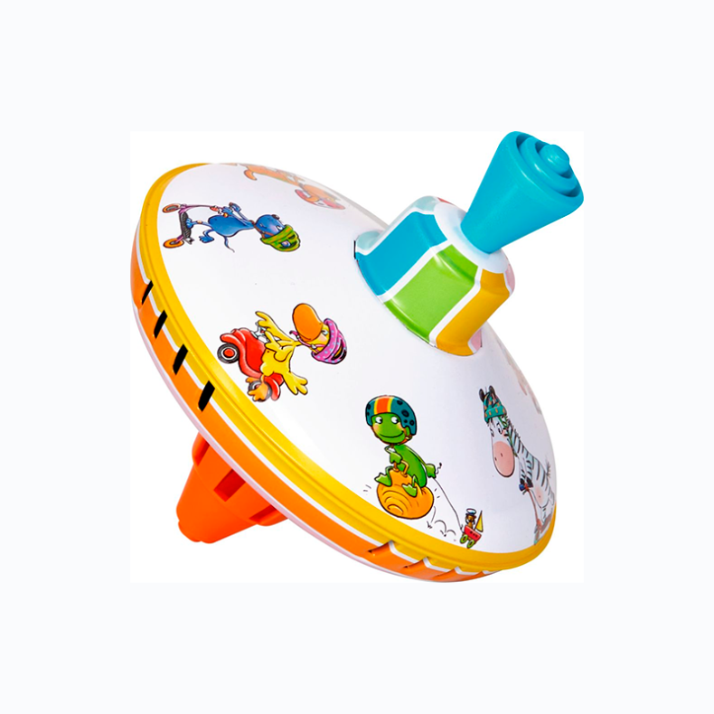 Snurretop af metal 13 cm - 7 sde venner