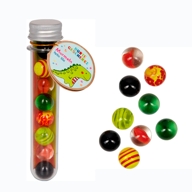 Glaskugler - Dinosaur, 9 stk