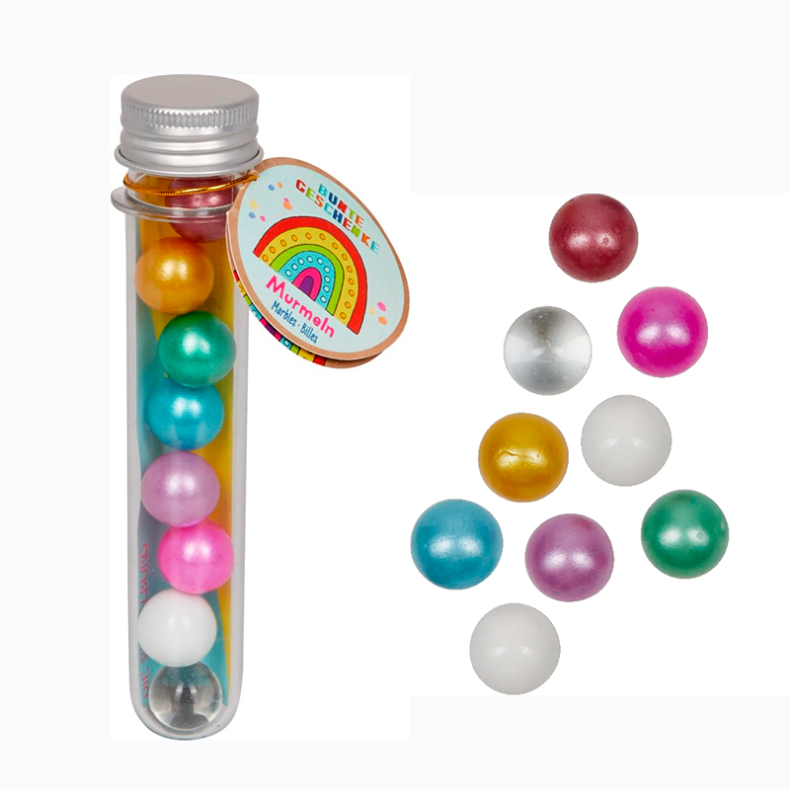 Glaskugler - Regnbue, 9 stk