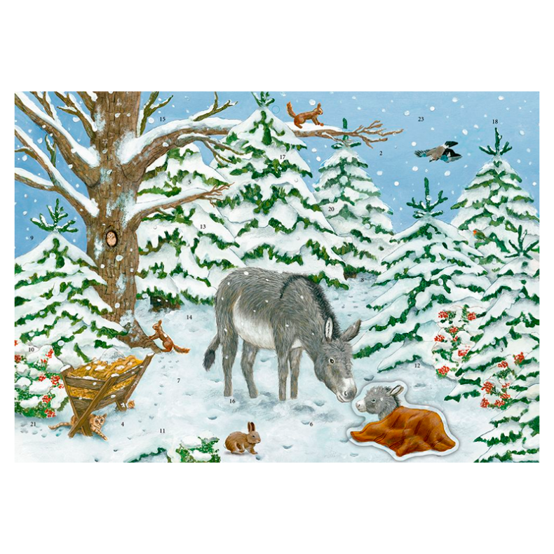 Julekalender m. klistermrker - Det lille sel