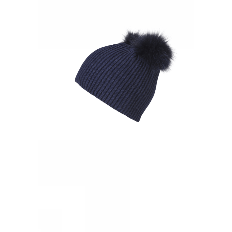 MP Uld Hue Med Pom Pommer Navy - Legekammeraten.dk