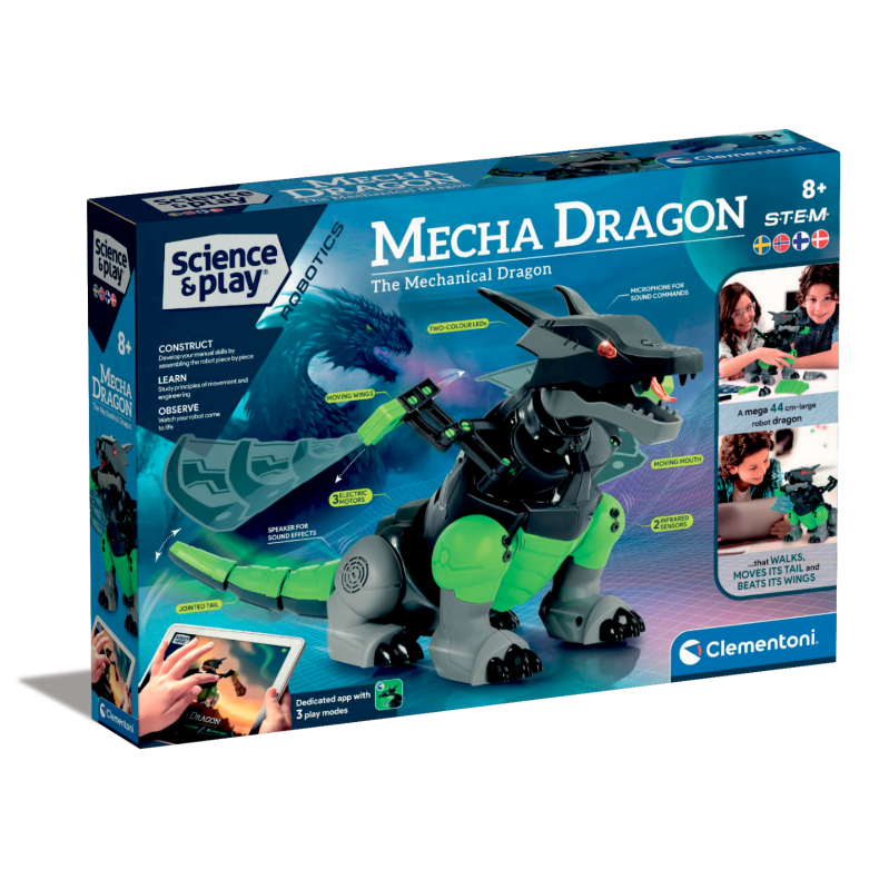Clementoni | Byg din egen mekaniske drage Dansk/Svensk/Norsk/Finsk