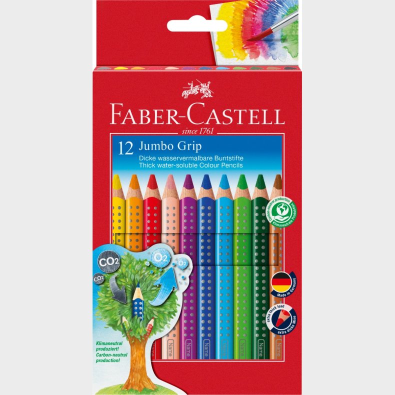 Faber-Castell | Farveblyanter Jumbo Grip 12 stk