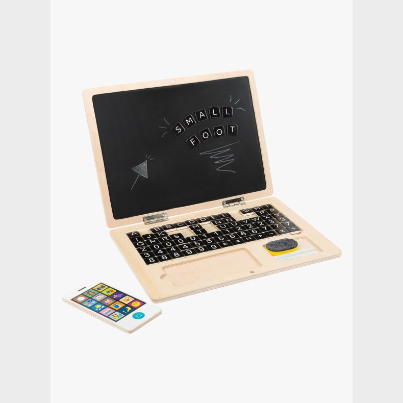 Small Foot B�rbar Computer i Tr� med Magnetisk Tavle