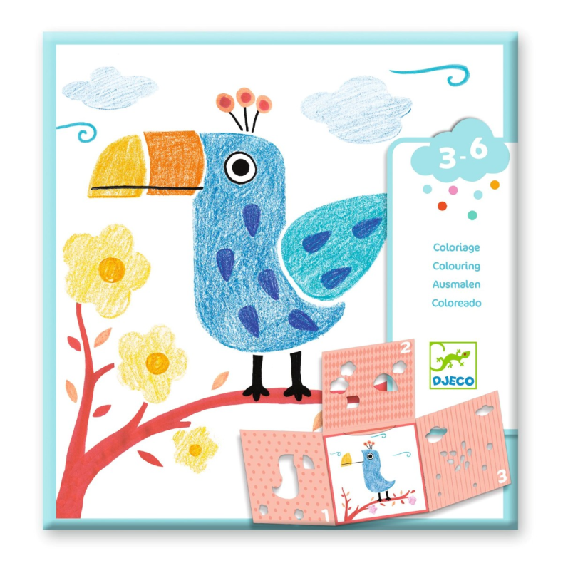 Djeco | Tegn og farvelg med skabeloner