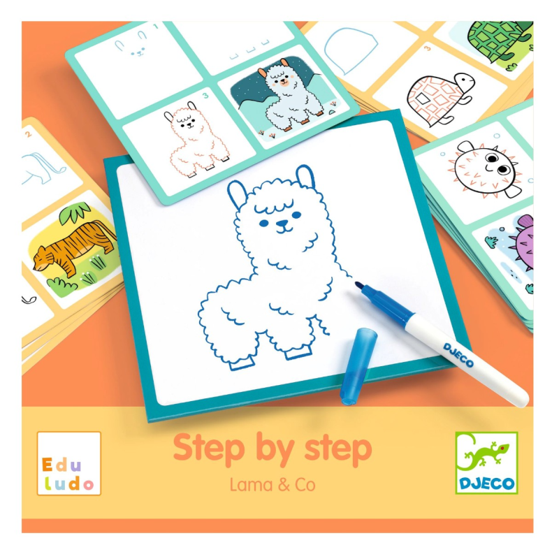 Djeco | Lr at tegne, Trin for trin - Lama & Co.