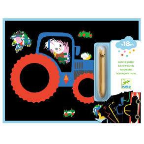 Djeco | Scratch kort (fra 18 mdr) - Kretjer