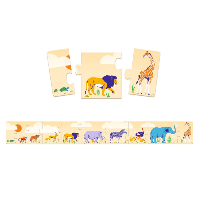 Djeco | Leg & Lr-puslespil - Fra lille til stor