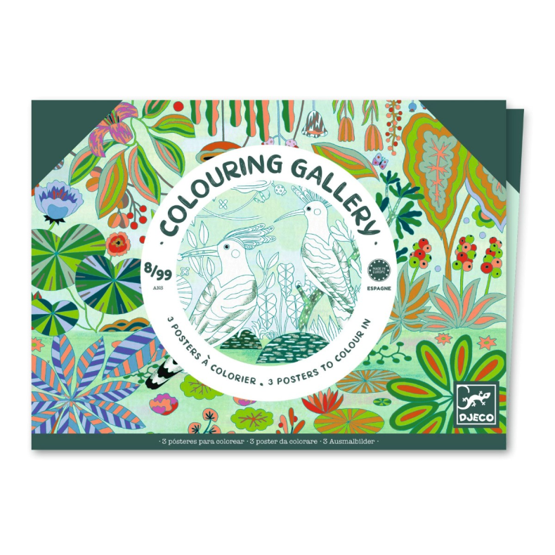 Djeco | Farvelgningsplakater - Jungle, 3 stk