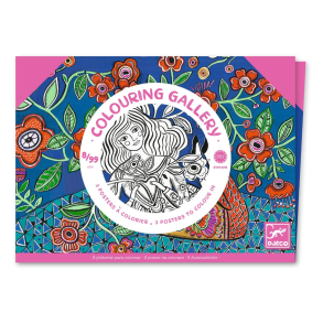 Djeco | Farvelgningsplakater - Blomster, 3 stk