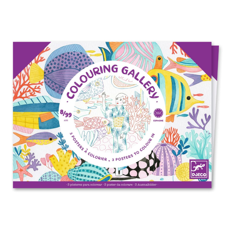 Djeco | Farvelgningsplakater - Japan, 3 stk