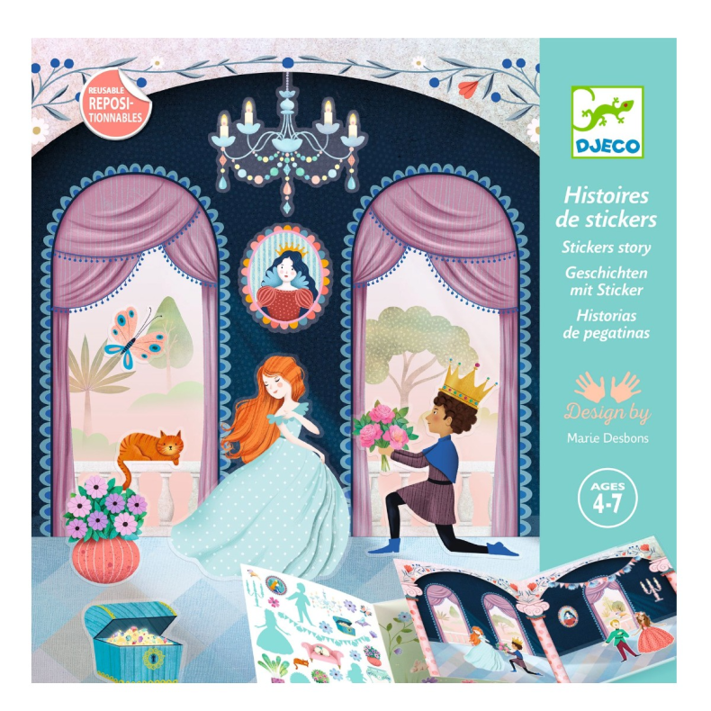 Djeco | Klistermrkebog - P slottet