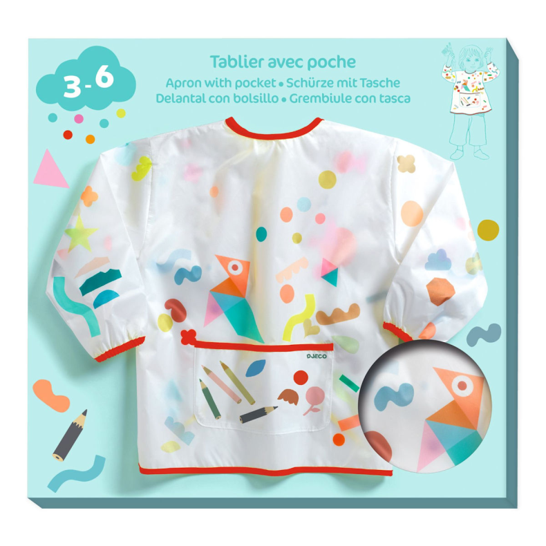 Djeco | Maleforklde med lomme, str. 3-6 r