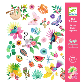 Djeco | Klistermrker - Paradis, 160 stk