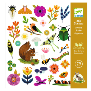 Djeco | Klistermrker - Haveliv, 160 stk