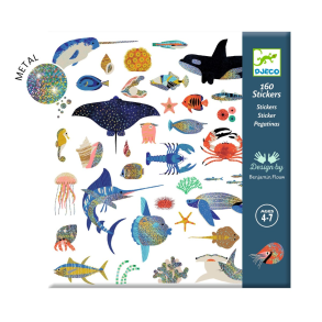 Djeco | Klistermrker - Havdyr, 160 stk