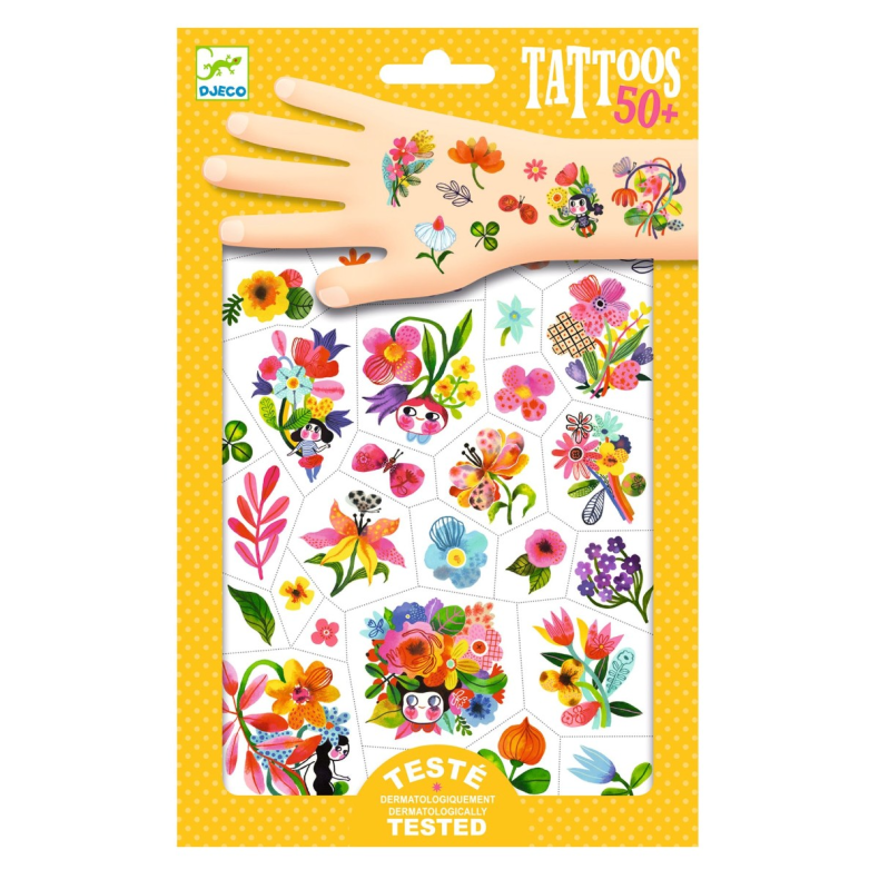 Djeco | Tatoveringer - Farvestrlende blomster