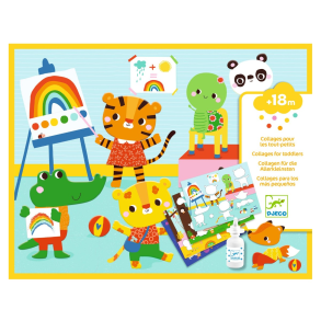 Djeco | Collage med papir - Dyrevenner (fra 18 mdr.)