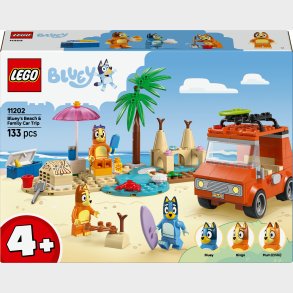 LEGO Bluey 11202 Blueys familie-biltur til stranden