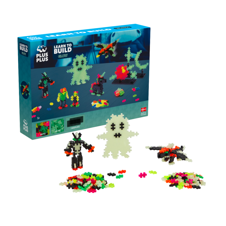 Plus-Plus - Lr at bygge Glow in the dark, 500 stk