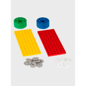 Plus-Plus tilbehrspakke - Rd & Gul, 30 dele