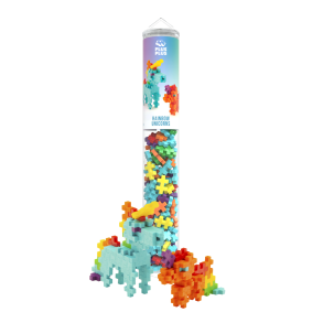 Plus-Plus i r�r - Rainbow enhj�rning, 100 stk