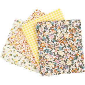 Creativ Company | Patchworkstof 45 x 55 cm - Gul, 4 stk