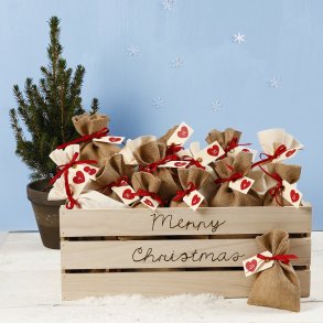 Creativ Company | Stofpose 10 x 15 cm - Brun, 4 stk