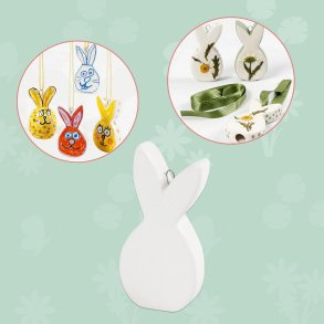 Creativ Company | Pskehare af keramik, 3 stk