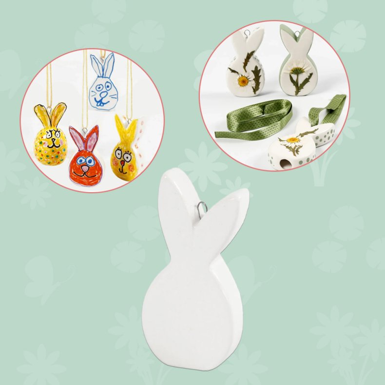 Creativ Company | Pskehare af keramik, 3 stk