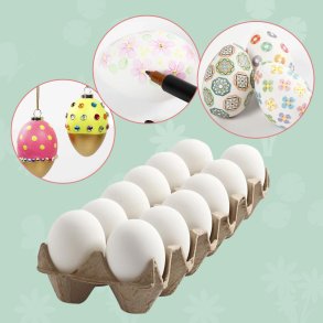 Creativ Company | Pskeg af plast, 12 stk - H: 6 cm