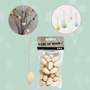 Creativ Company | Pskeg af tr til ophng, 20 stk