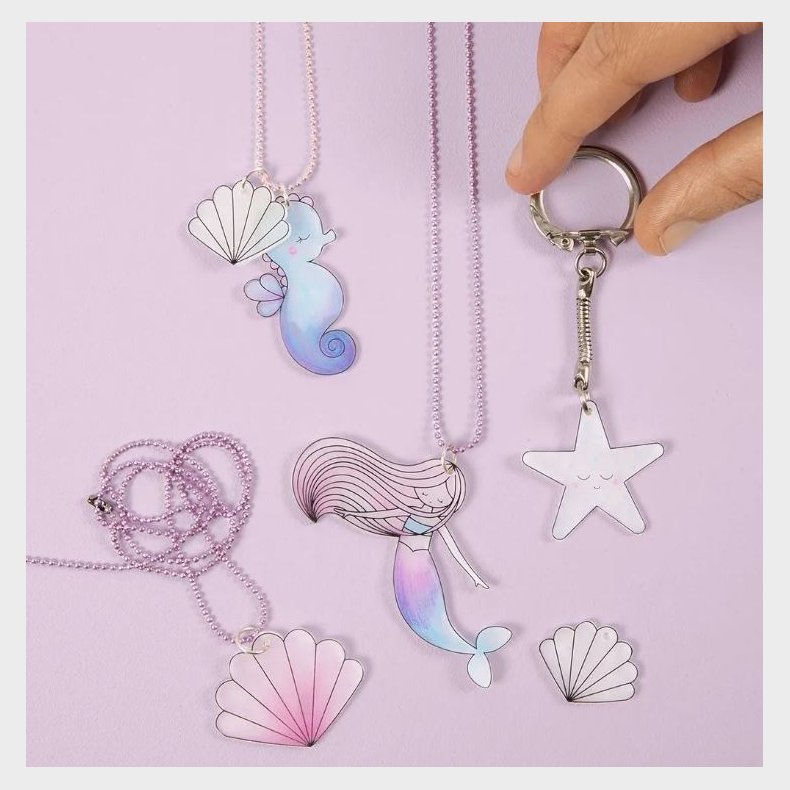 Creativ Company | Krympeplast m. motiver - Havfrue, 4 ark