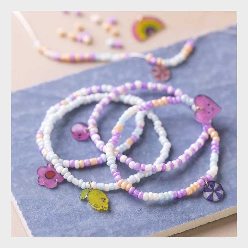 Creativ Company | Smykkekit mini - Armbnd m. krympeplast charms