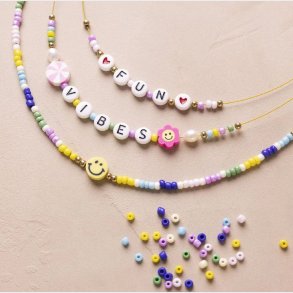 Creativ Company | Smykkekit - Halskder m. bogstavperler