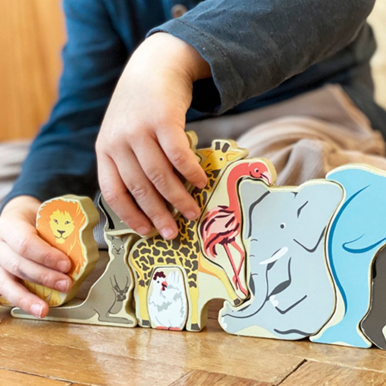 small foot | Trpuslespil m. 26 brikker - Dyreliv