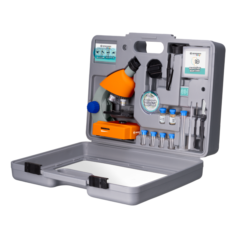 Bresser Junior | Brne mikroskop m. LED, 40x-640x - Inkl tilbehr