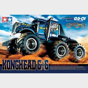 Tamiya - Rc Konghead 6x6 G6-01 Fjernstyret Bil Byggest - 1:18 - 58646