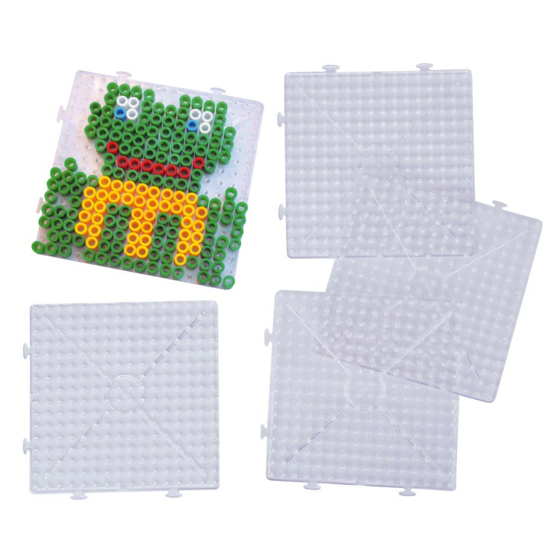 Playbox | Perleplader maxi - Kvadrater, 5 stk