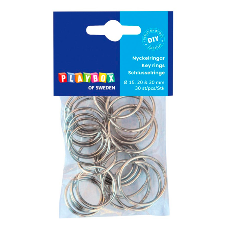 Playbox | Ngleringe - Tre strrelser, 30 stk