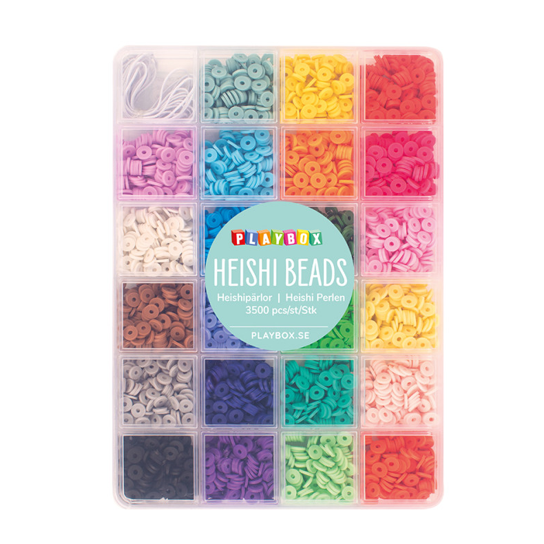 Playbox | Heishi-perler i opbevarings�ske, 3.500 stk
