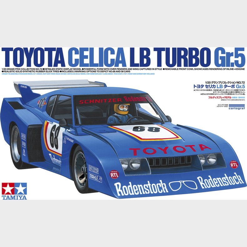 Tamiya - Toyota Celica Lb Turbo Gr.5 Bil Byggest - 1:20 - 20072